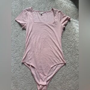 Self E Pink ribbed bodysuit size large